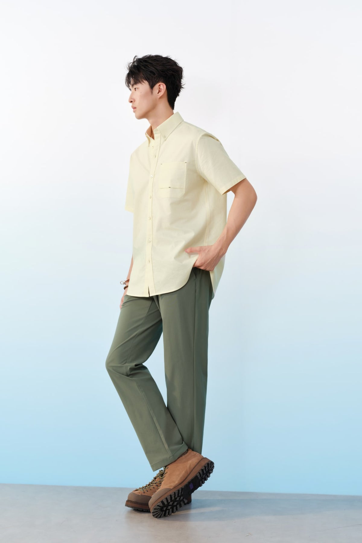 G2000 - Shirts - Wrinkle Free Cotton Oxford Relax Fit Short Sleeve Casual Shirt