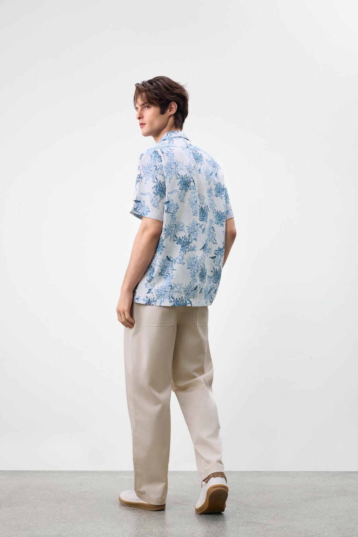 G2000 - Shirts - Modal Blend Botanical Print Relax Fit Short Sleeve Casual Shirt