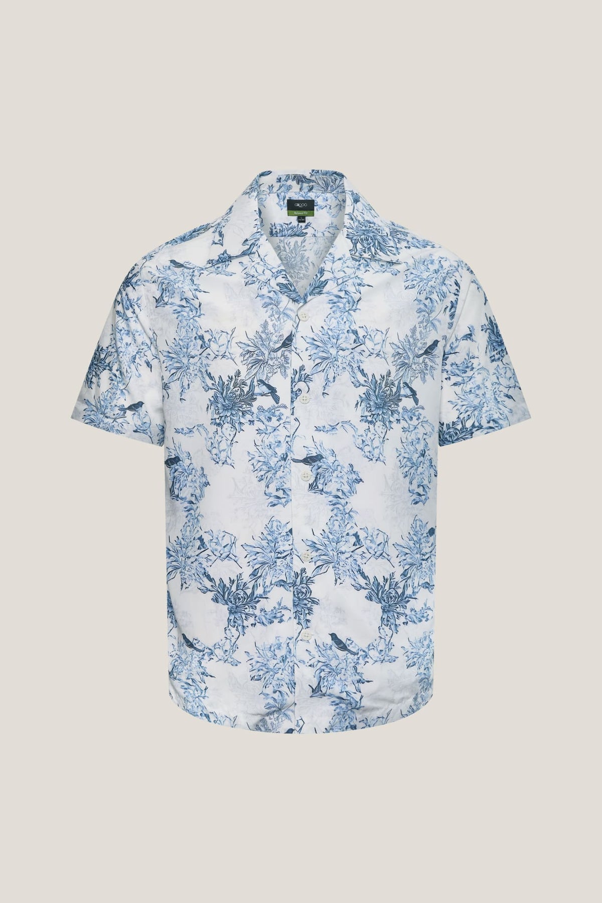 G2000 - Shirts - Modal Blend Botanical Print Relax Fit Short Sleeve Casual Shirt