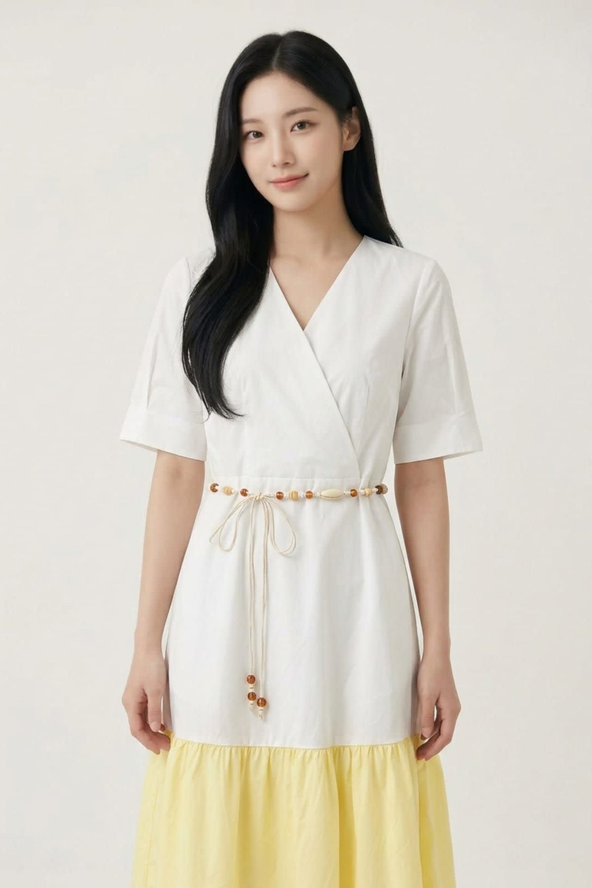 G2000 Dresses Pure Cotton Poplin Colour Block Dress Butter Fit & Flare