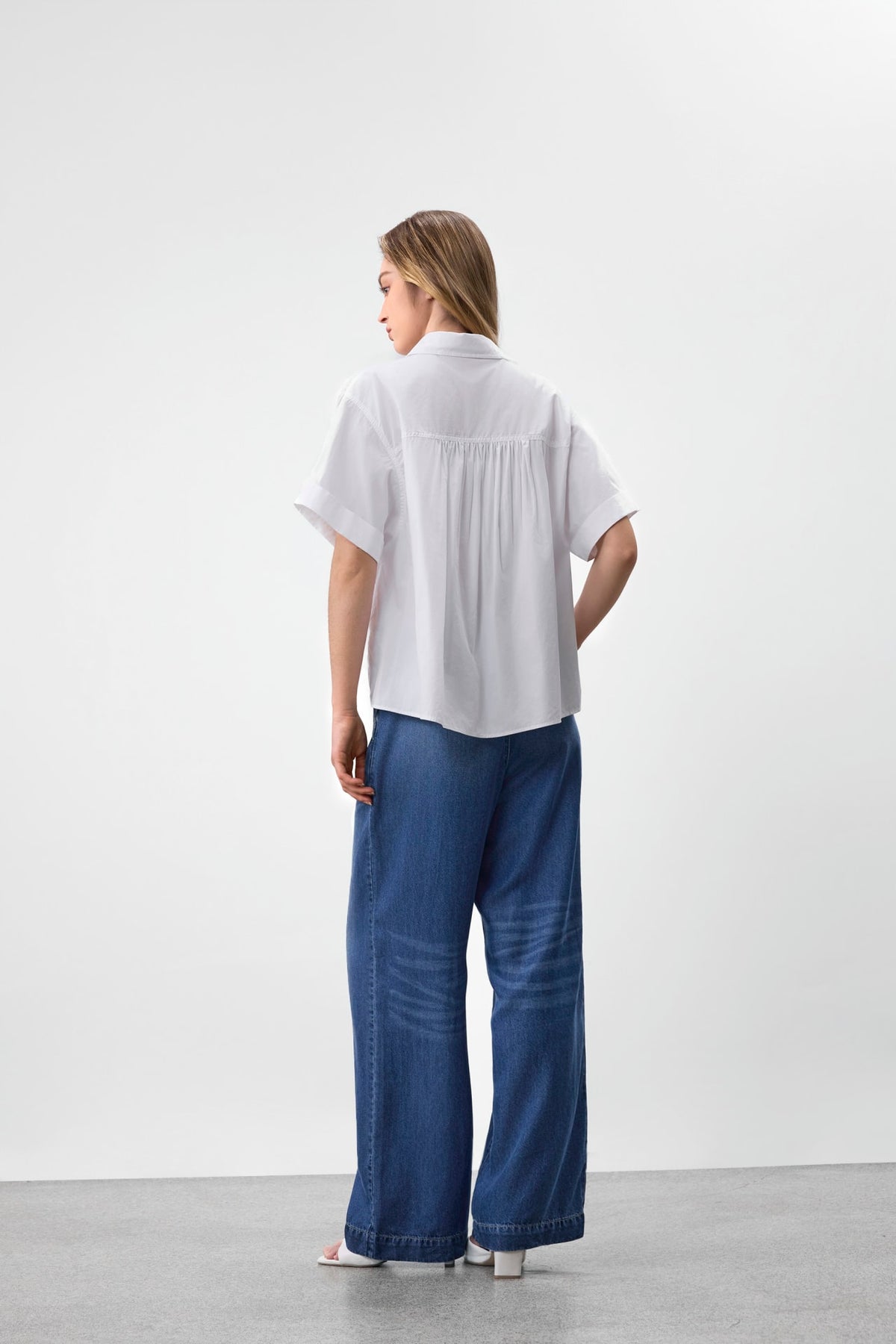 G2000 - Blouses - Half Placket Gatheing Blouse