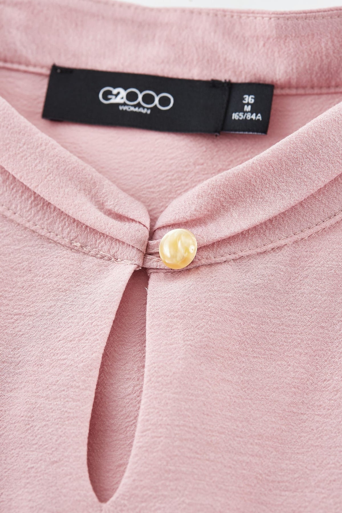 G2000 - Blouses - Pleated Detail Stand Collar Regualr Fit Blouse