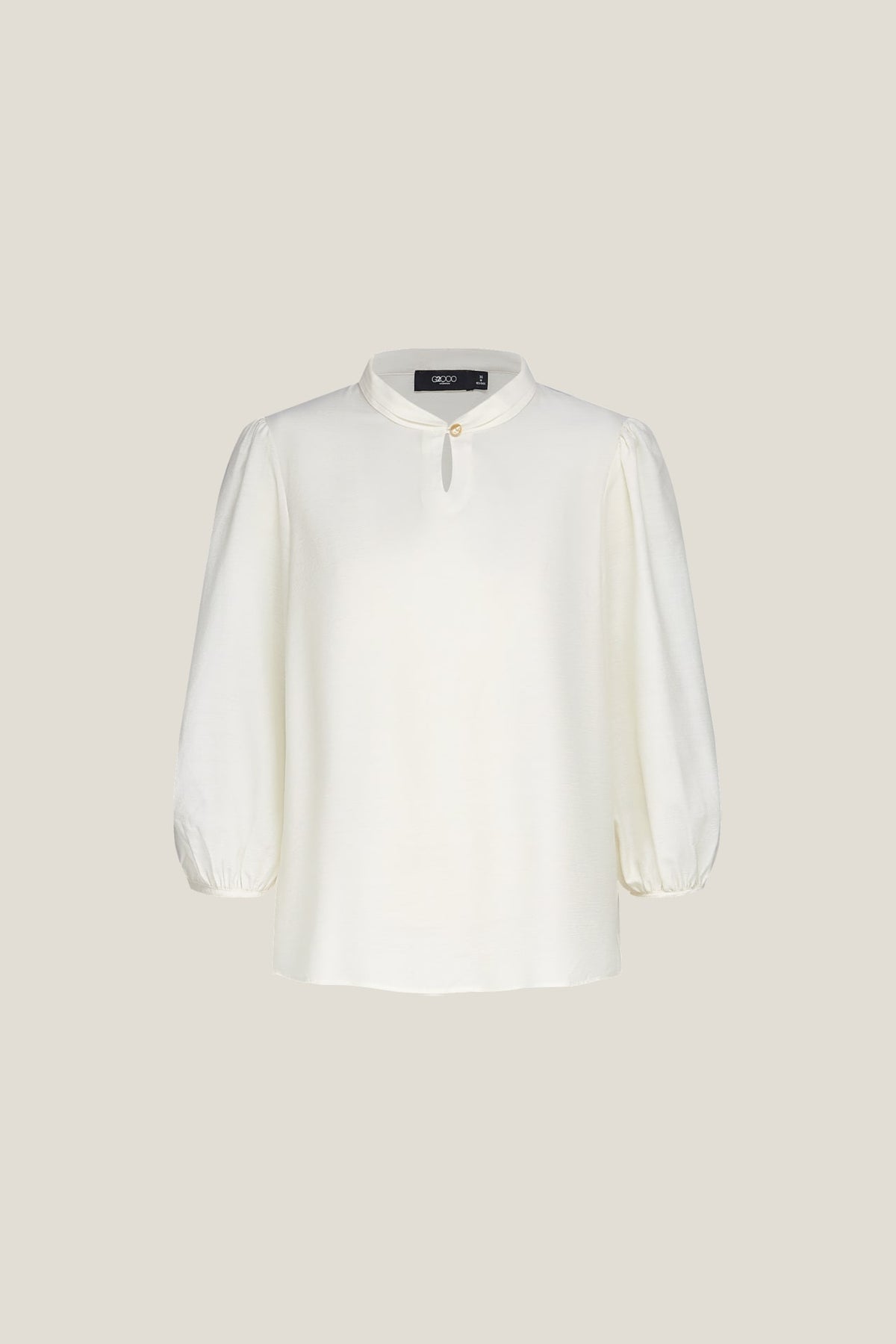 G2000 - Blouses - Pleated Detail Stand Collar Regualr Fit Blouse