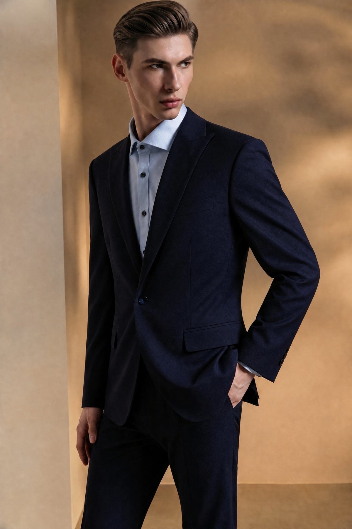 G2000 - Suits - Seersucker Slim Fit Suit Blazer - Slim - Dark Navy