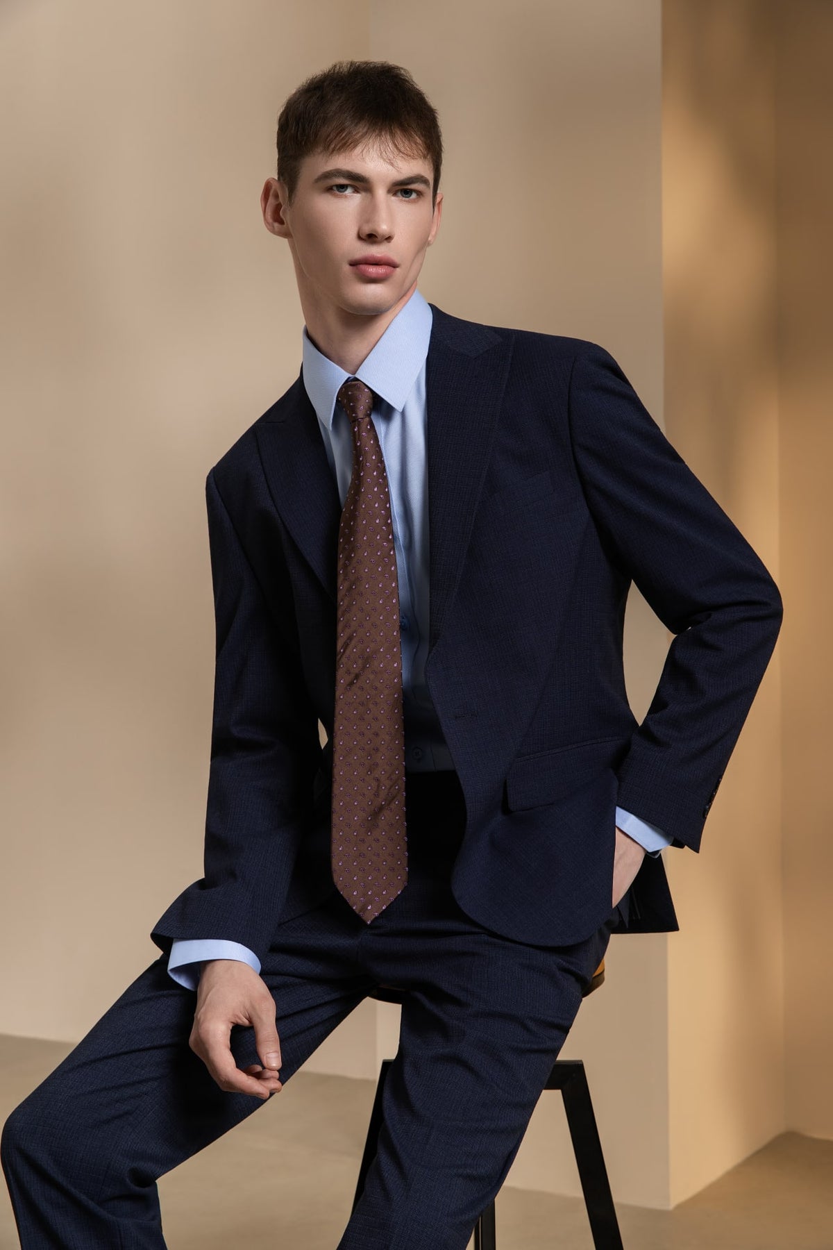 Quick Dry Wicking Texture Regular Fit Suit Blazer