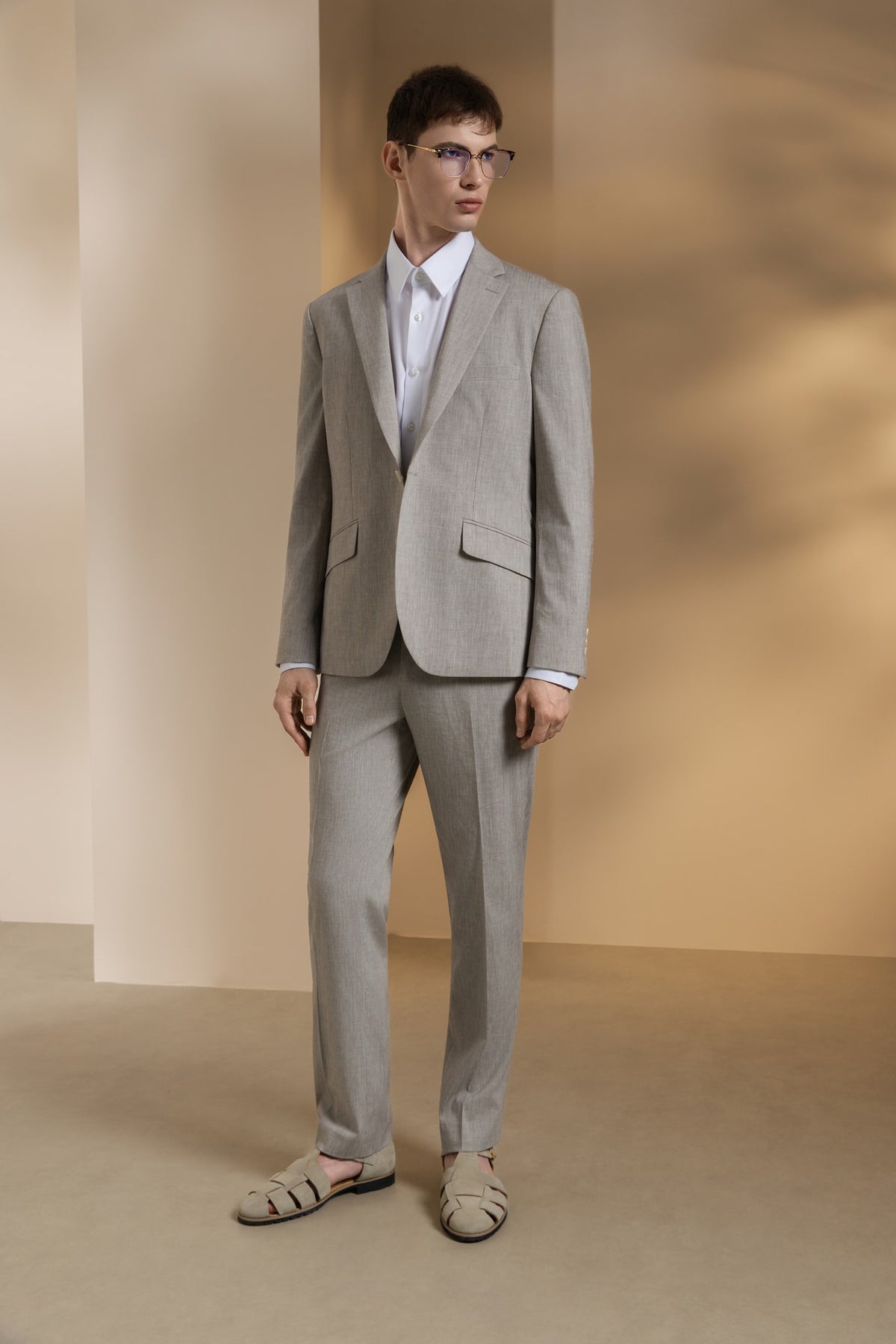G2000 - Suits - Linen Blend Texture Smart Fit Suit Blazer