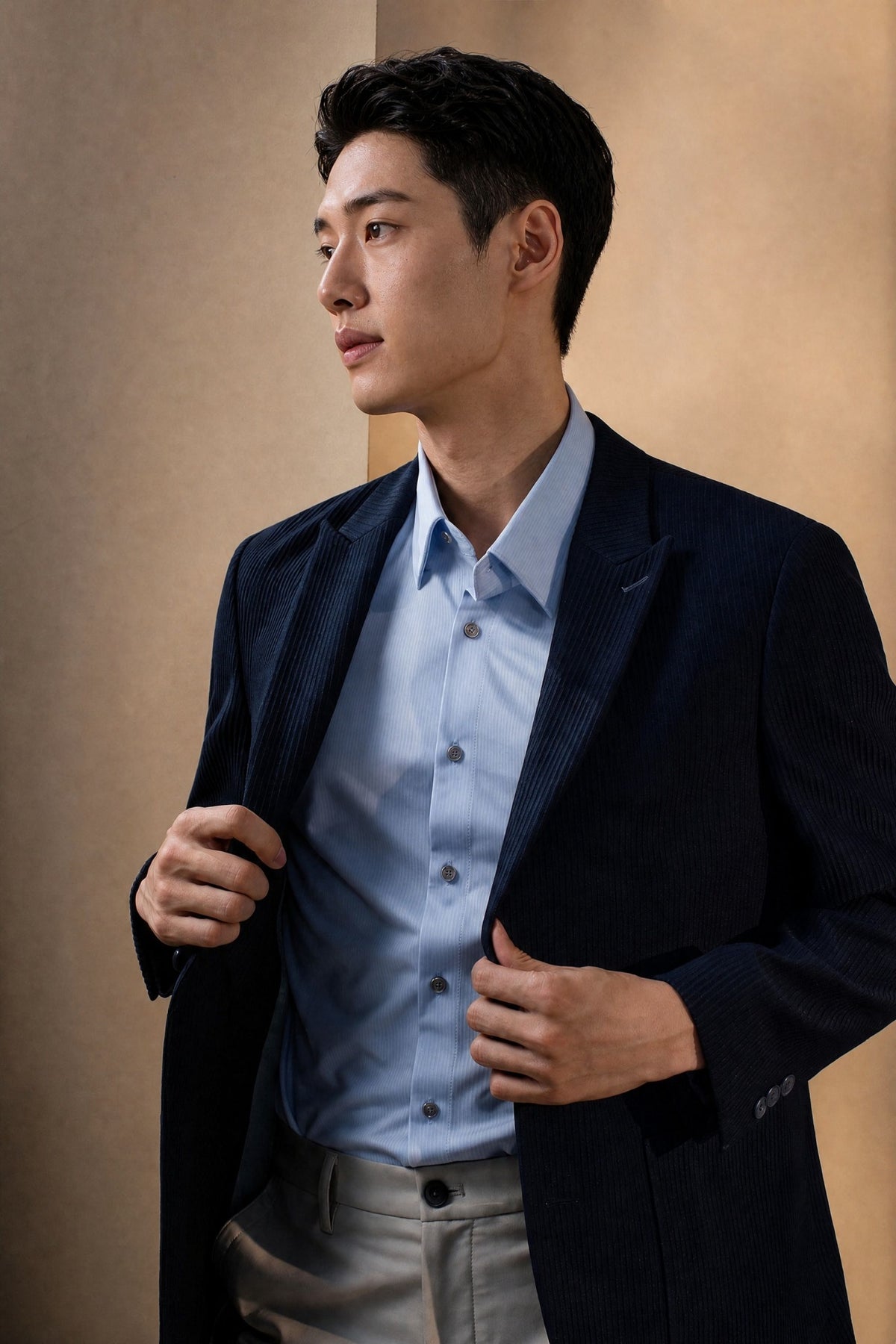 G2000 - Suits - Knit Jacquard Smart Fit Casual Blazer - Smart - Peacoat