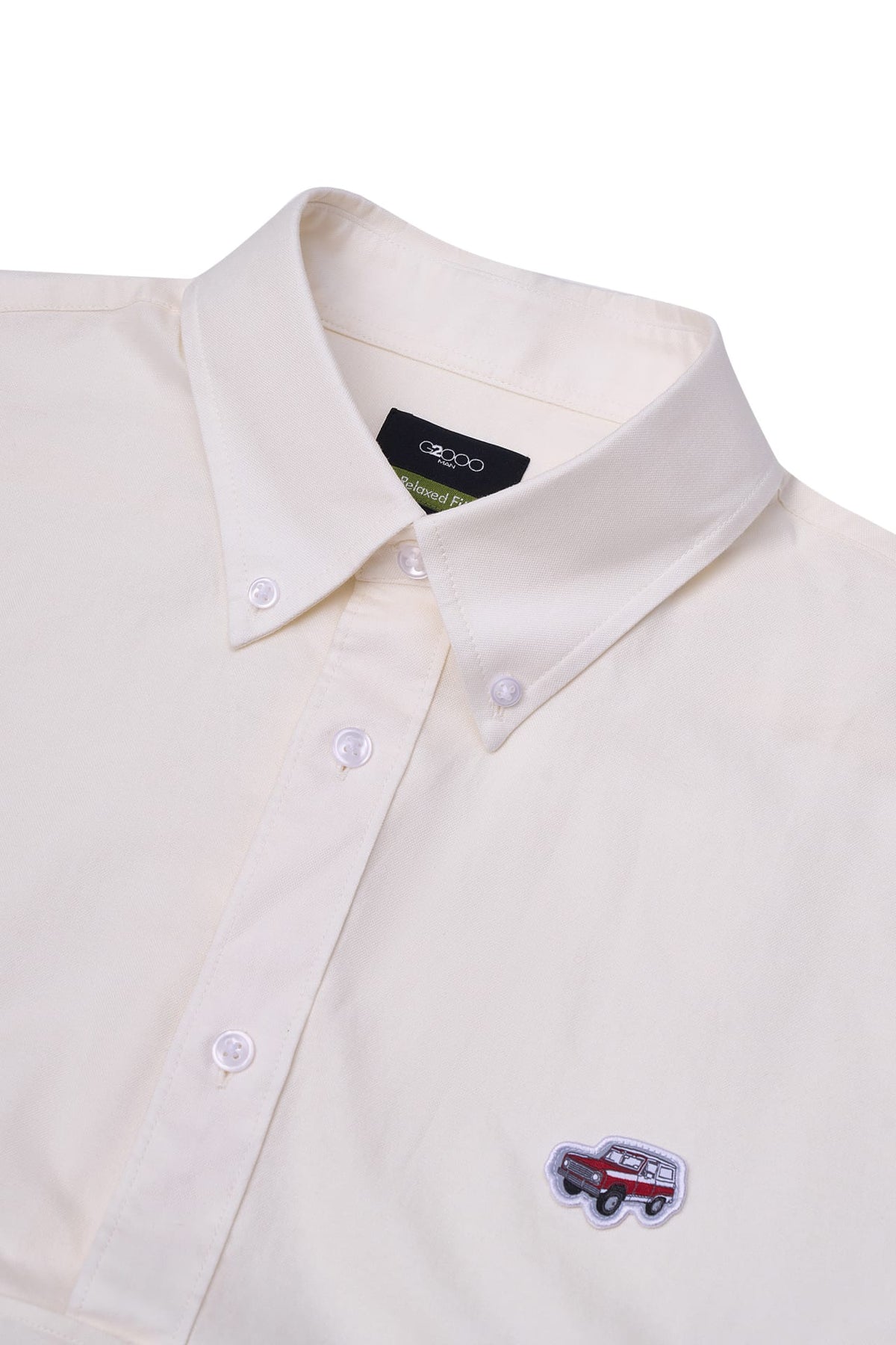 Pure Cotton Oxford Relax Fit Long Sleeve Casual Shirt with Logo