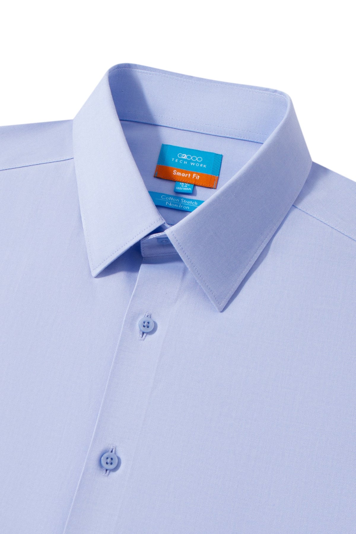 Non-Iron Cotton Stretch Oxford Smart Fit Long Sleeve Shirt