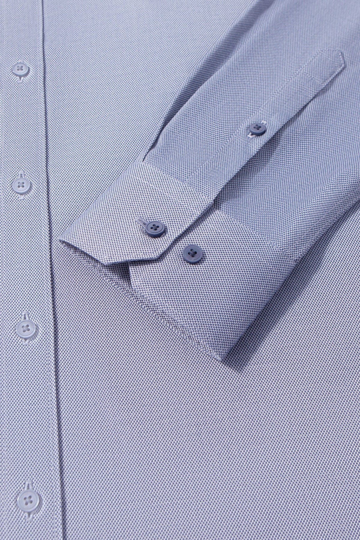 Non-Iron Cotton Stretch Dobby Texture Smart Fit Long Sleeve Shirt