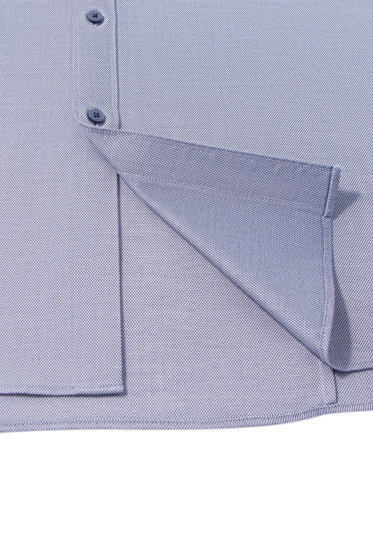 Non-Iron Cotton Stretch Dobby Texture Smart Fit Long Sleeve Shirt