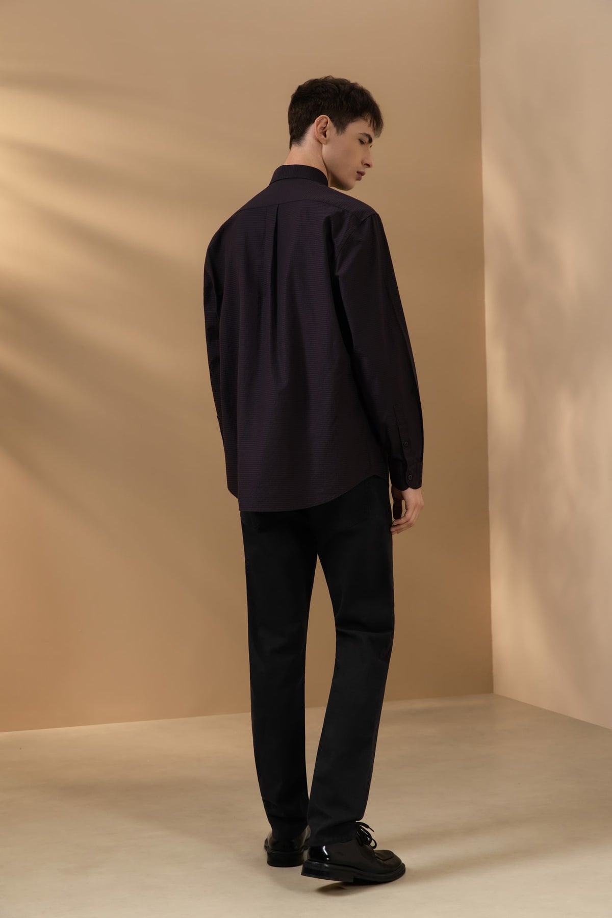Lyocell Blend Relax Fit Long Sleeve Casual Shirt