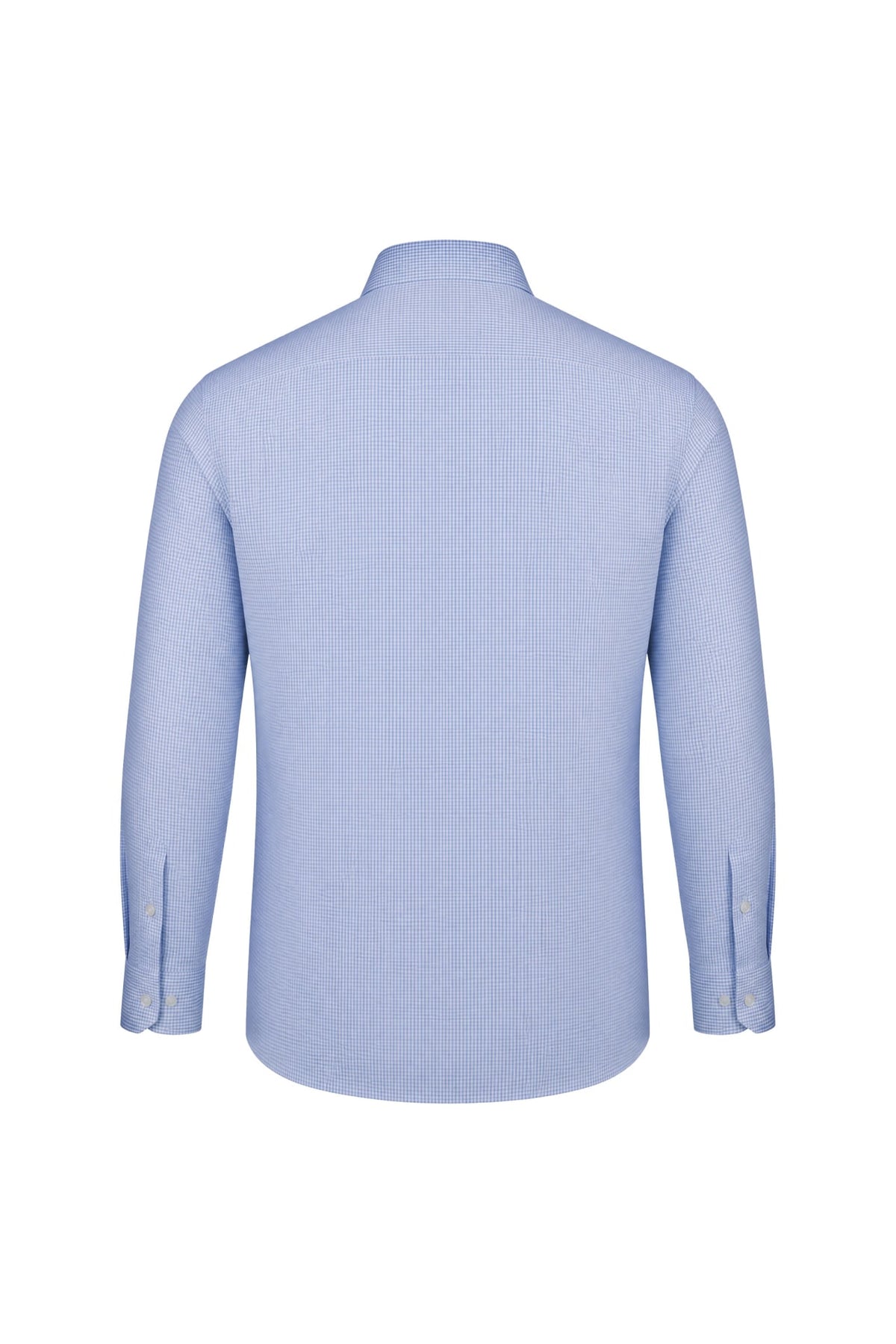 Easy Ironing Opaque UV Protection Check Smart Fit Long Sleeve Shirt
