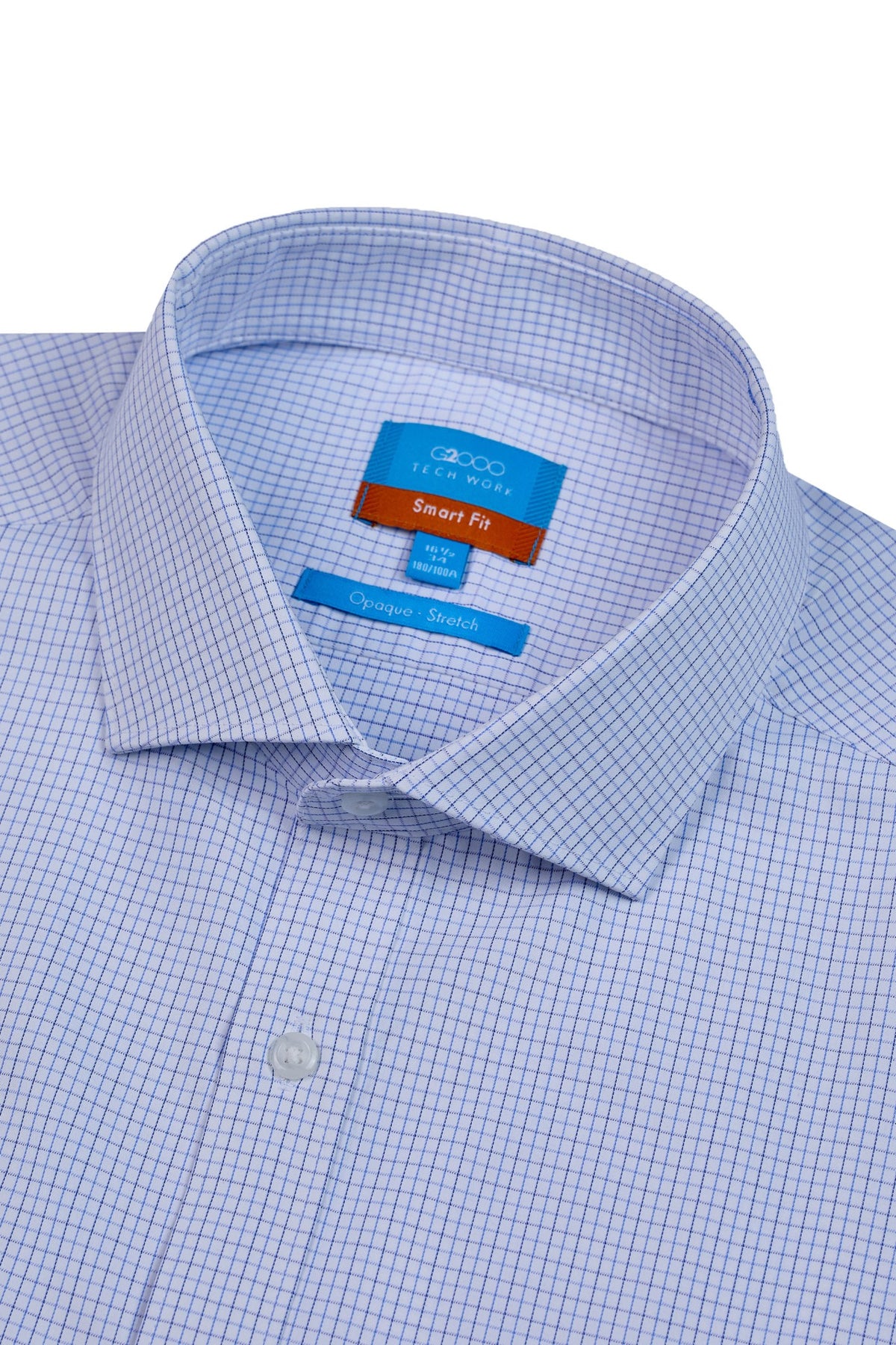 G2000 - Shirts - Easy Ironing Opaque UV Protection Check Smart Fit Long Sleeve Shirt