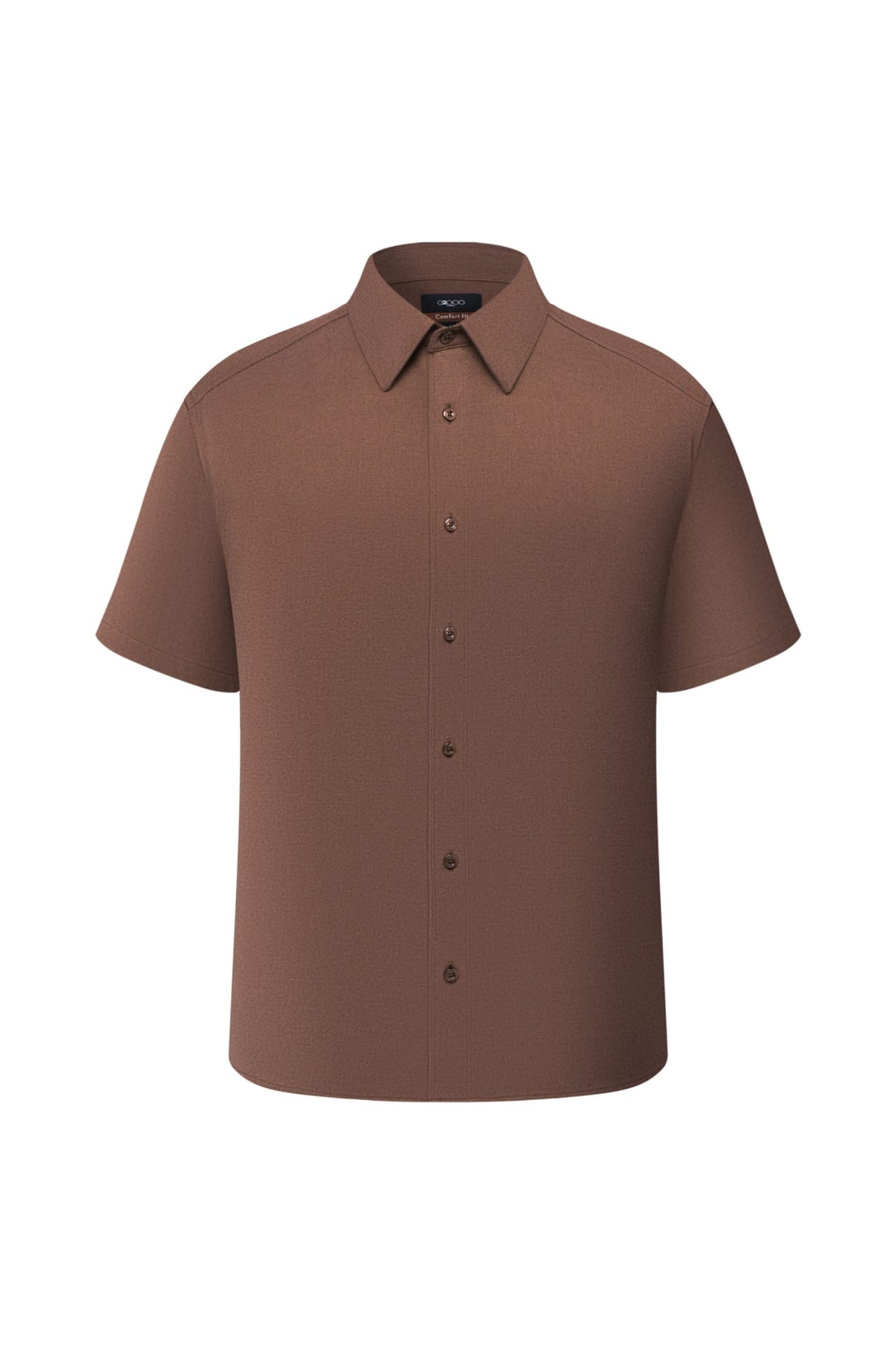 2 Side Brush Twill Comfort Fit Short Sleeve Casual Shirt