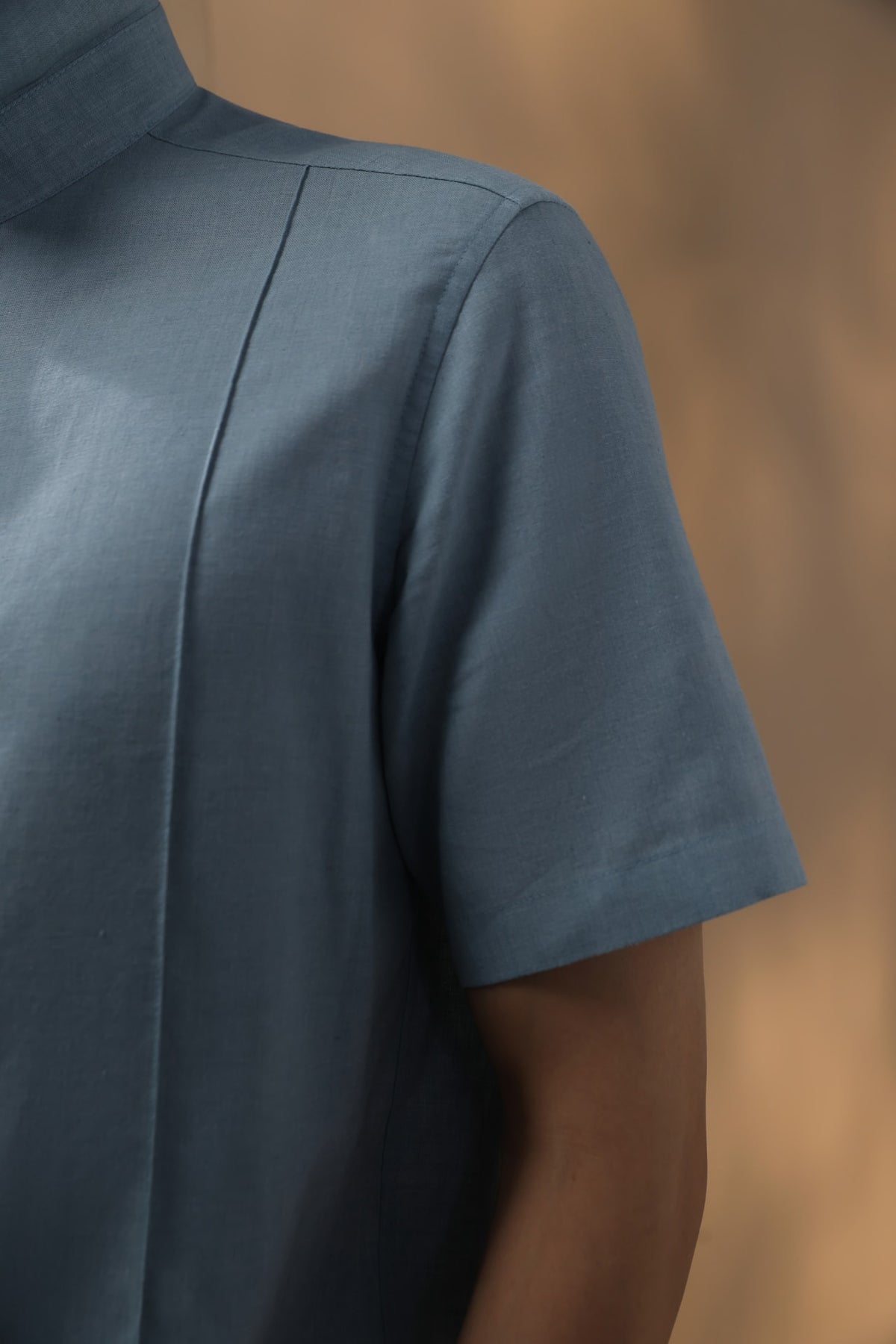 Linen Blend Comfort Fit Short Sleeve Casual Shirt