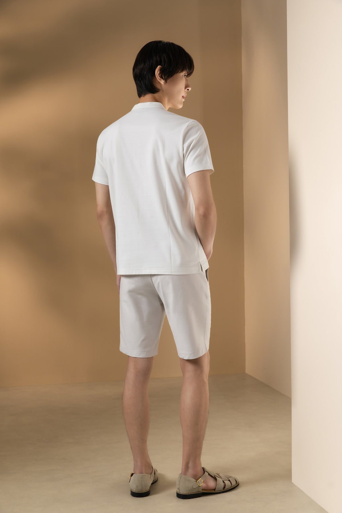 Cool Touch Mercerized Cotton Ottoman Comfort Fit Stand Collar Polo Tee