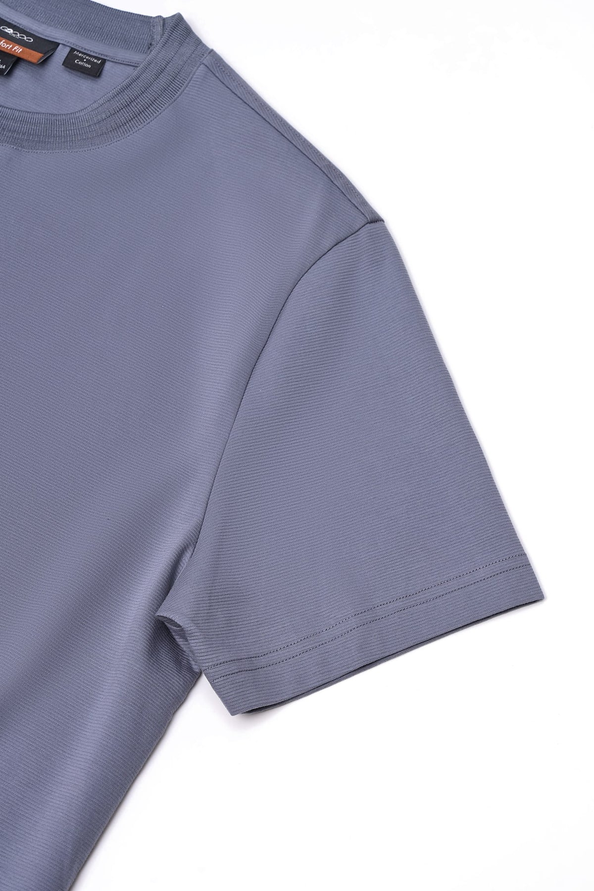 Cool Touch Mercerized Cotton Ottoman Comfort Fit Crew Neck Tee