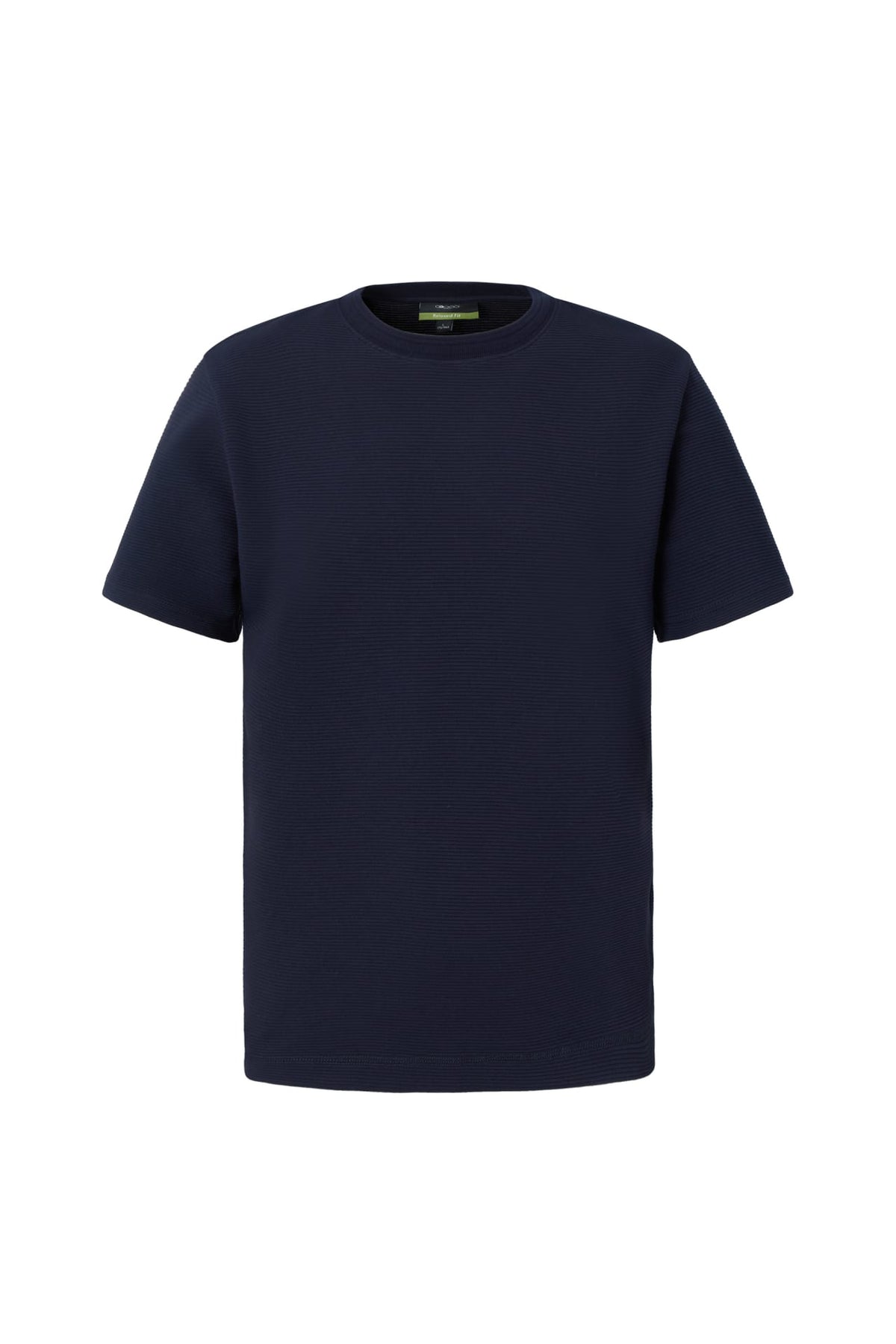 Cotton Blend Ottoman Relax Fit Crew Neck Tee
