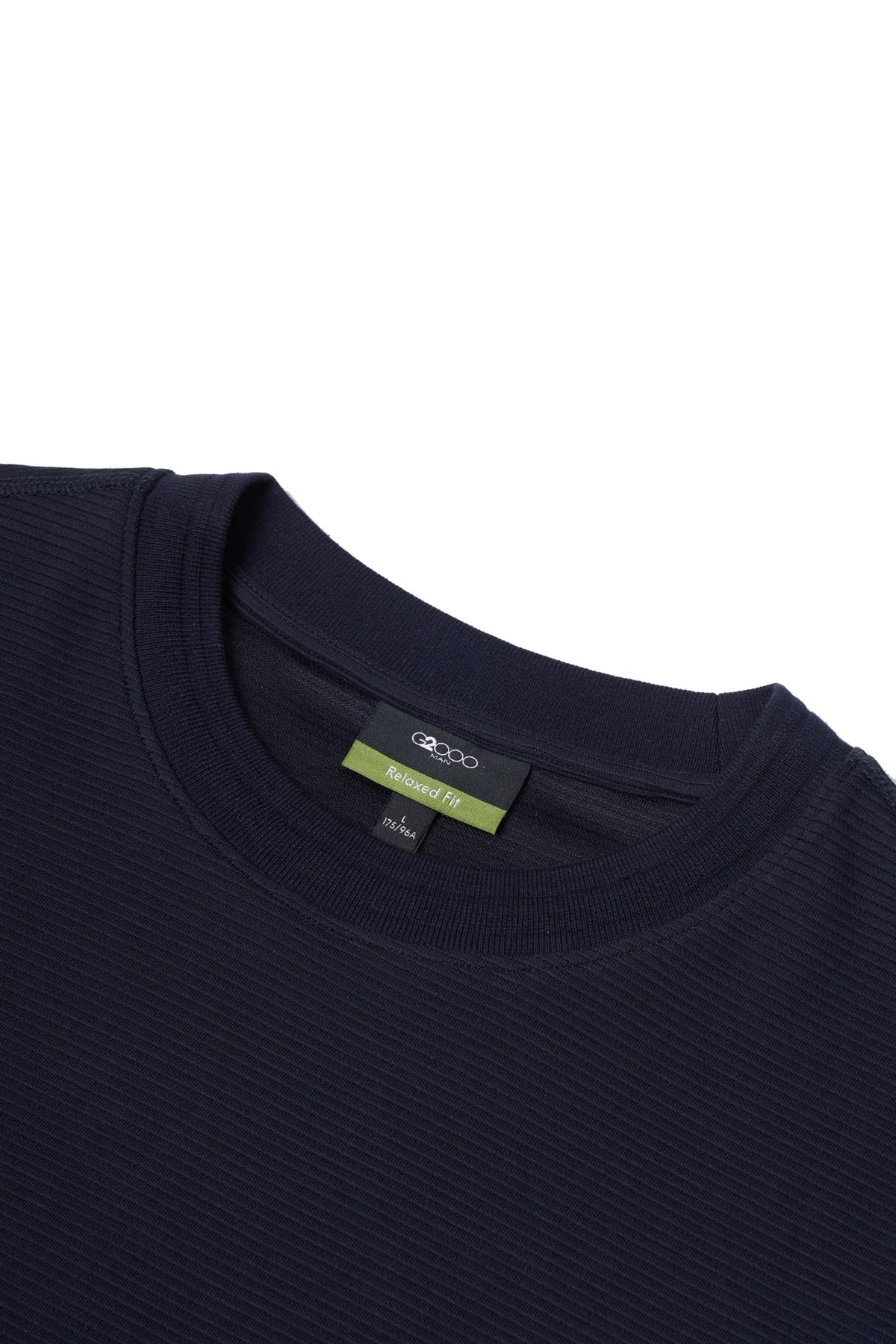 Cotton Blend Ottoman Relax Fit Crew Neck Tee