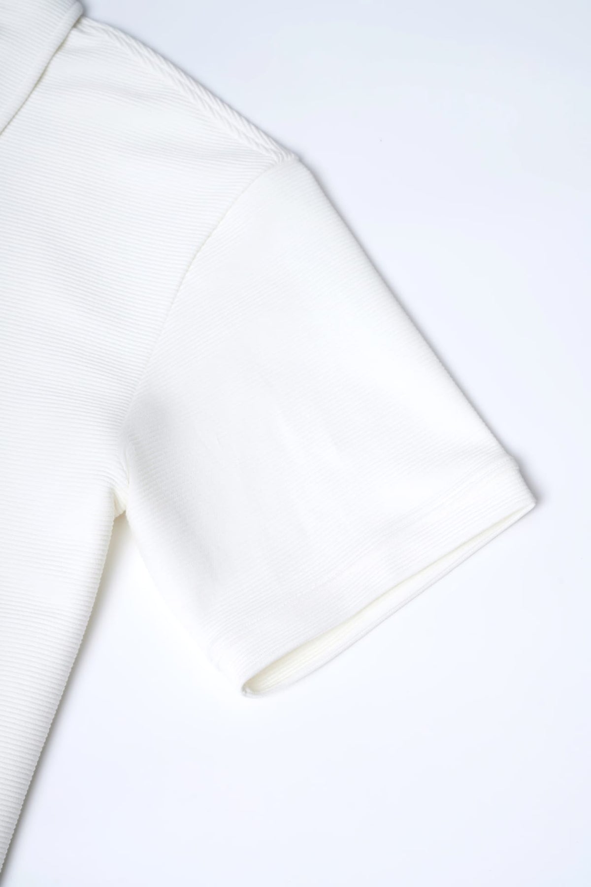 Cotton Blend Ottoman Oversize Fit Polo Tee