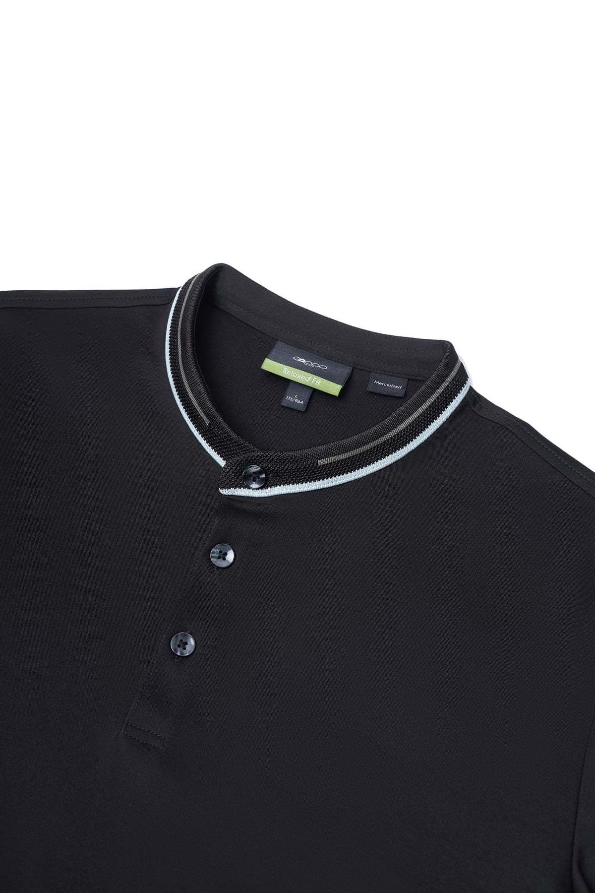 Mercerized Cotton Pique Comfort Fit Stand Collar Polo Tee