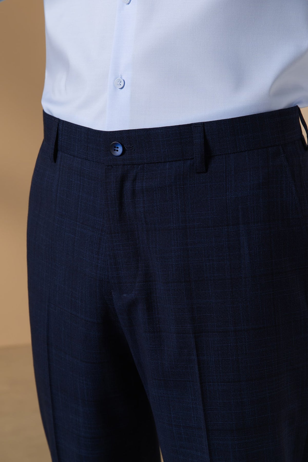 Anti-Bacterial Check Smart Fit Suit Pants