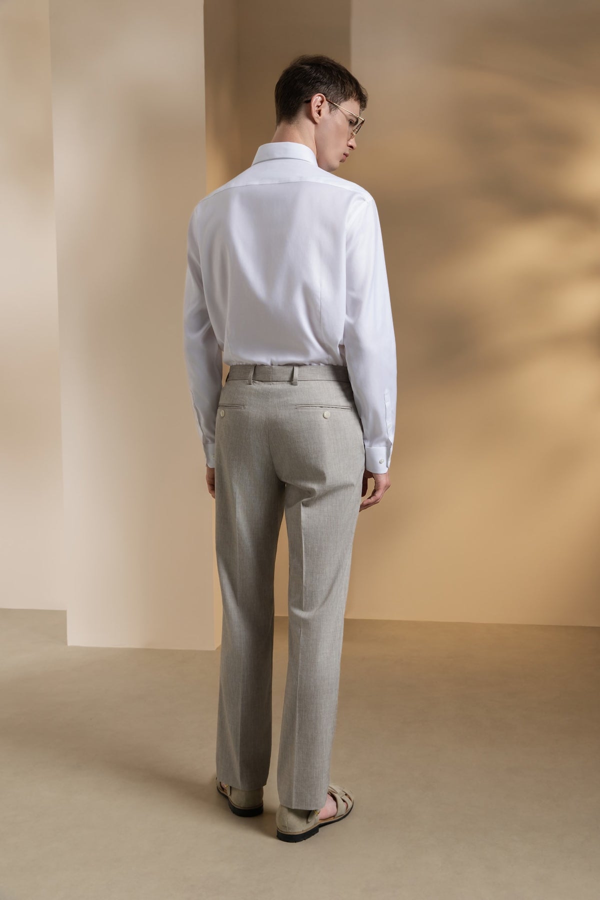 G2000 - Pants - Linen Blend Texture Smart Fit Suit Pants