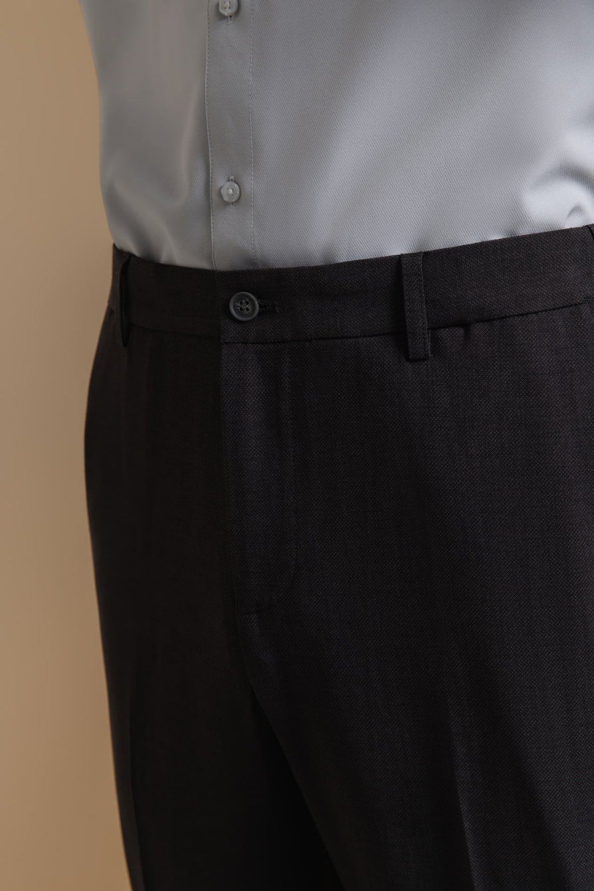 Anti-Bacterial Nylon Blend Texture Slim Fit Suit Pants