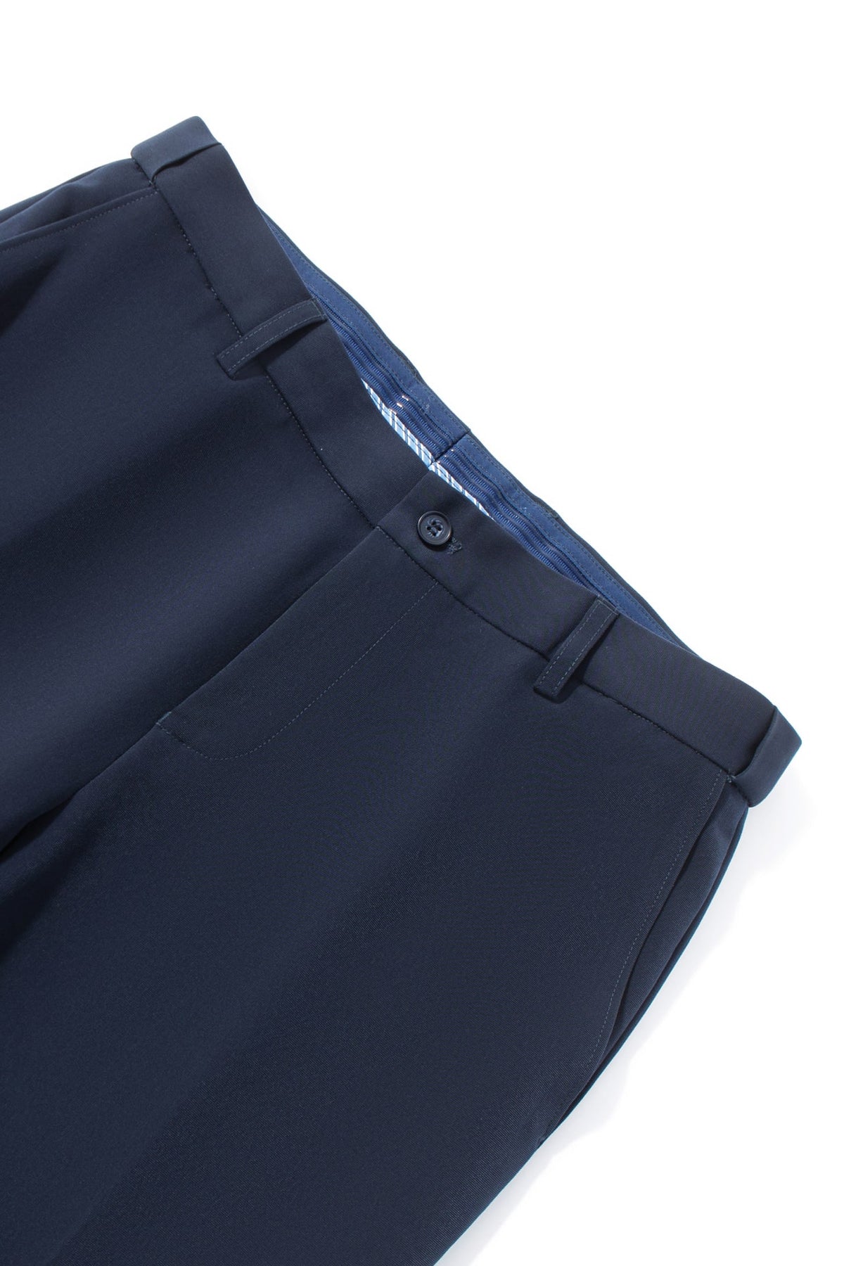 Anti-Bacterial Ottoman Texture Smart Fit Suit Pants with Hidden Elastic Waistband