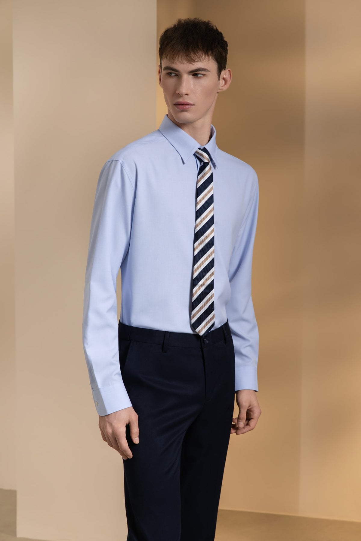 Quick Dry Wicking Twill Smart Fit Suit Pants with Hidden Elastic Waistband