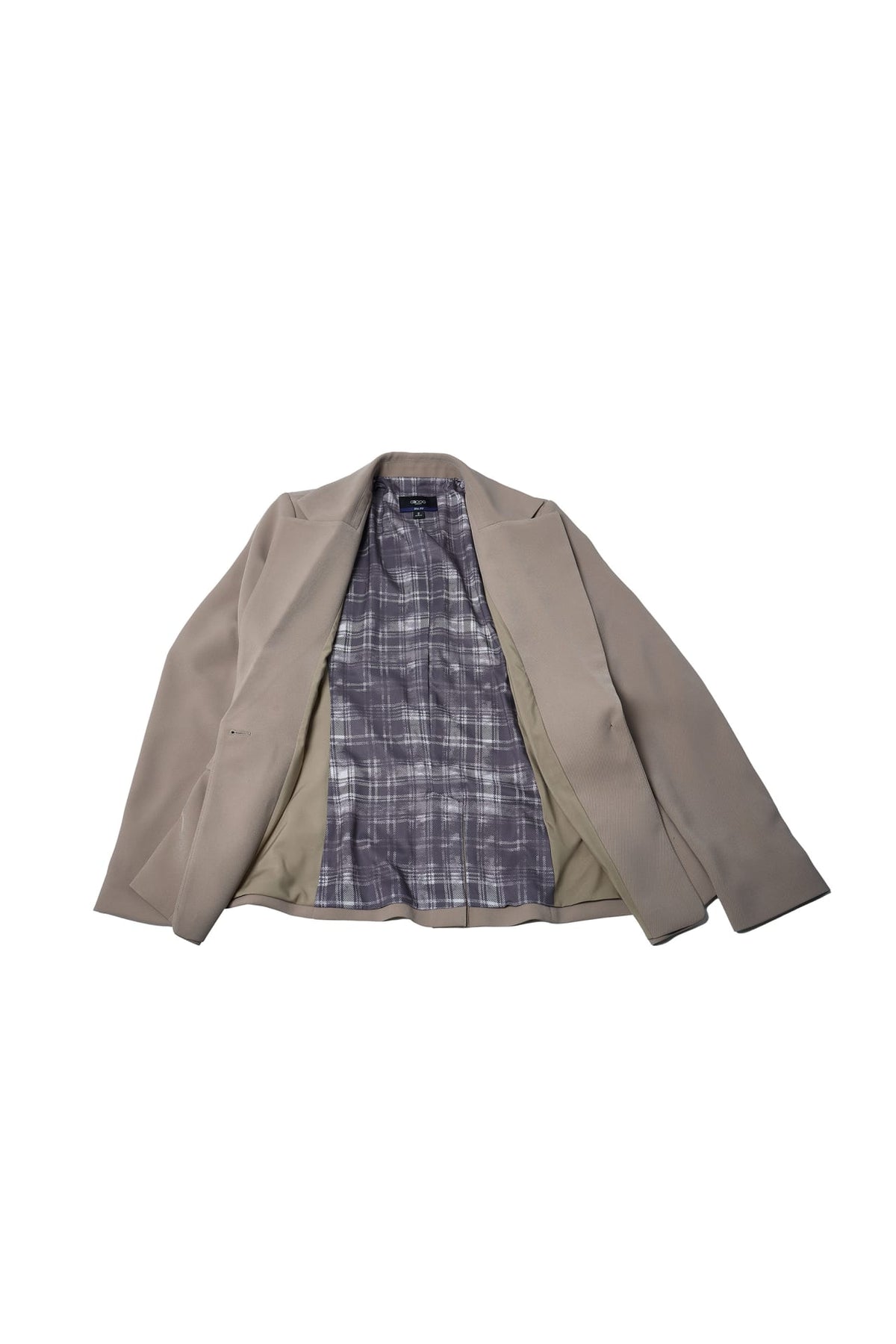 Poly Cavalry Twill Slim Fit Suit Blazer with Detachable Brooch