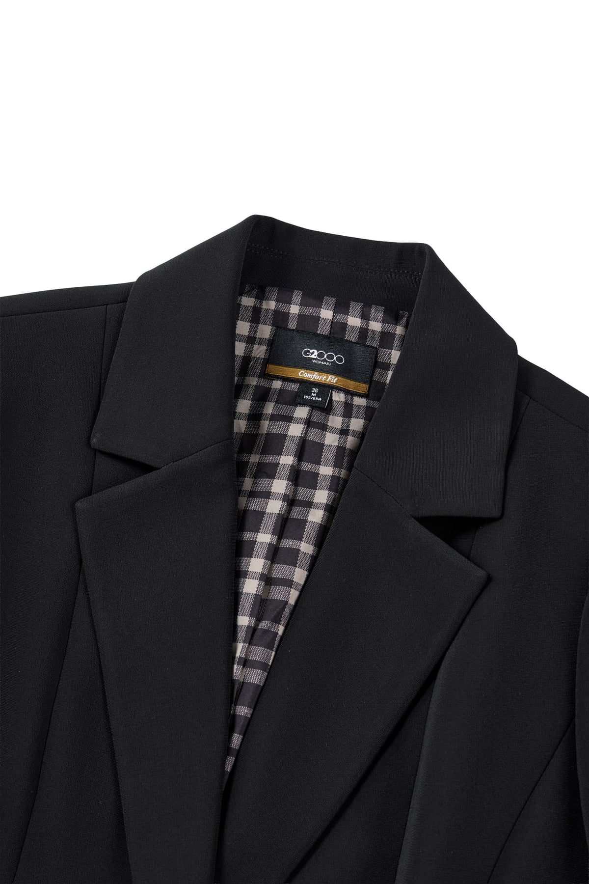 Multi-Way Stretch Poly Crepe Comfort Fit Suit Blazer with Scarf