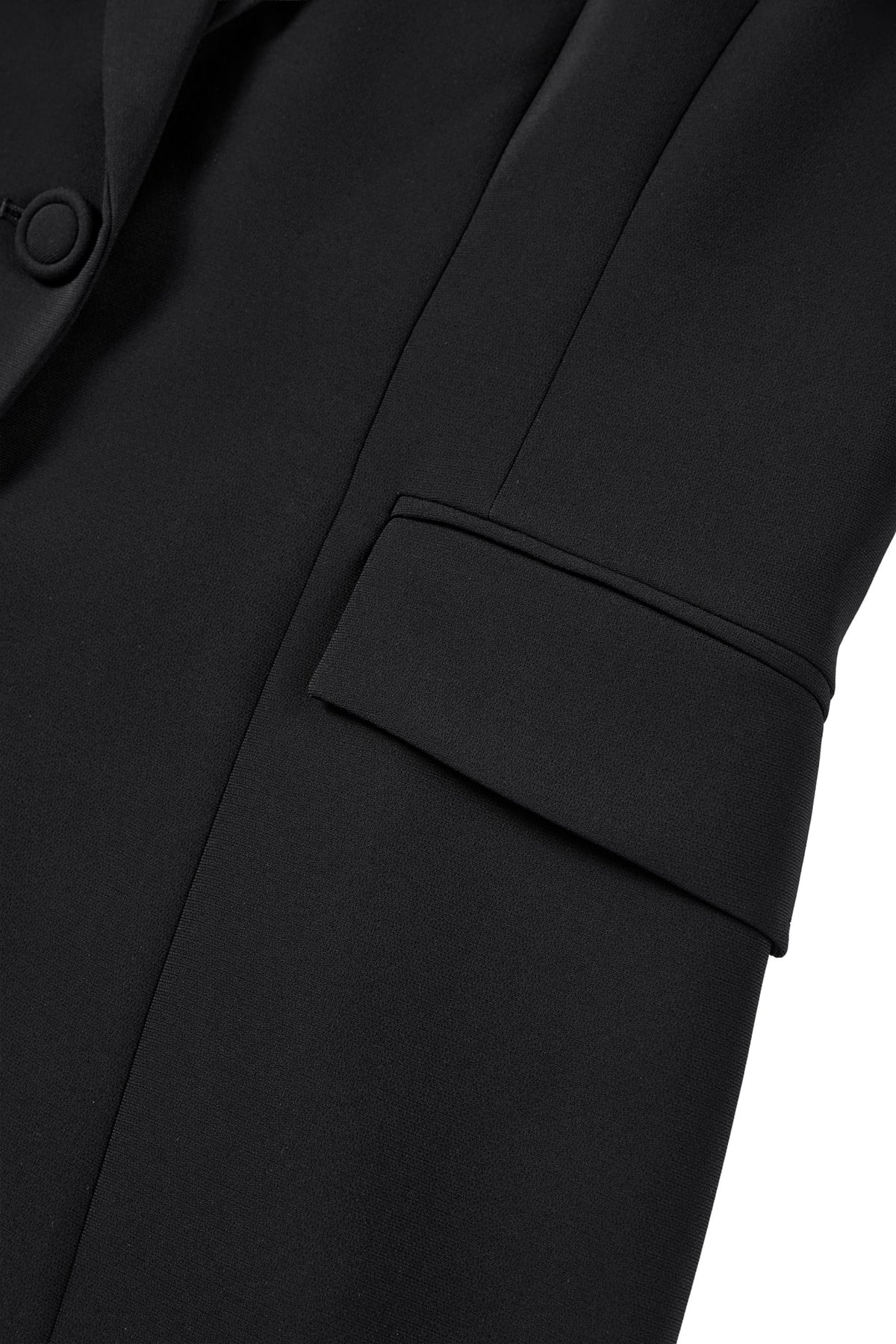 Multi-Way Stretch Poly Crepe Comfort Fit Suit Blazer with Scarf