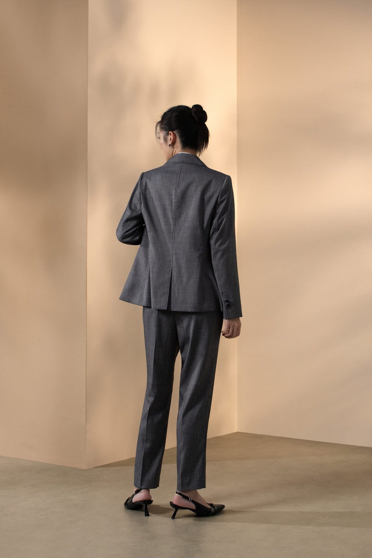 Wool Blend 2-Tone Comfort Fit Suit Blazer