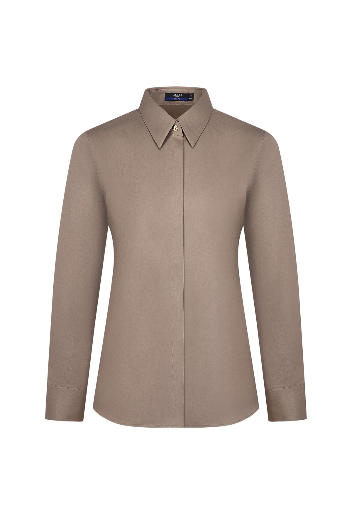 G2000 - Shirts - Modal Blend Twill Slim Fit Long Sleeve Shirt - Slim - Chinchilla