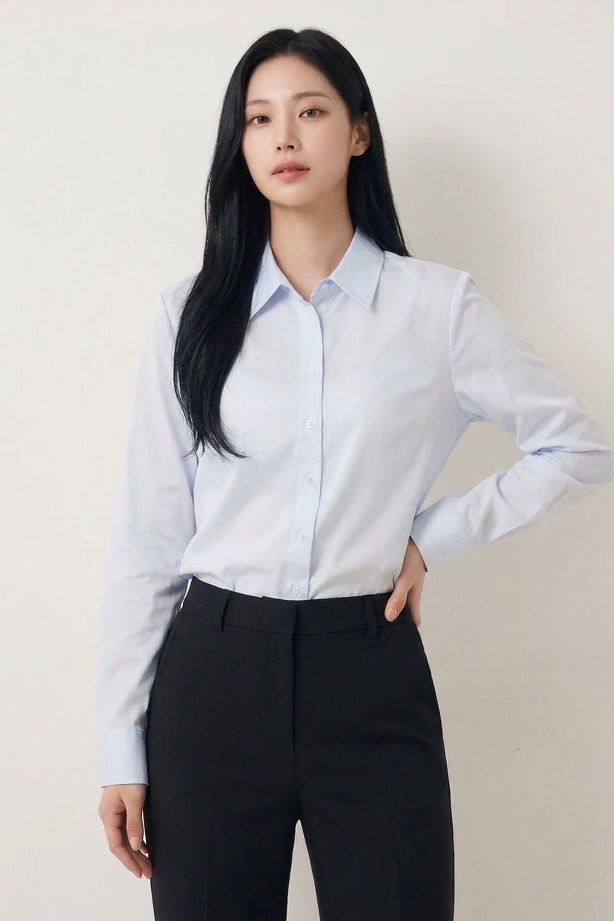 G2000 - Shirts - Easy Ironing Cotton Nylon Fine Twill Slim Fit Long Sleeve Shirt - Skyway - Slim