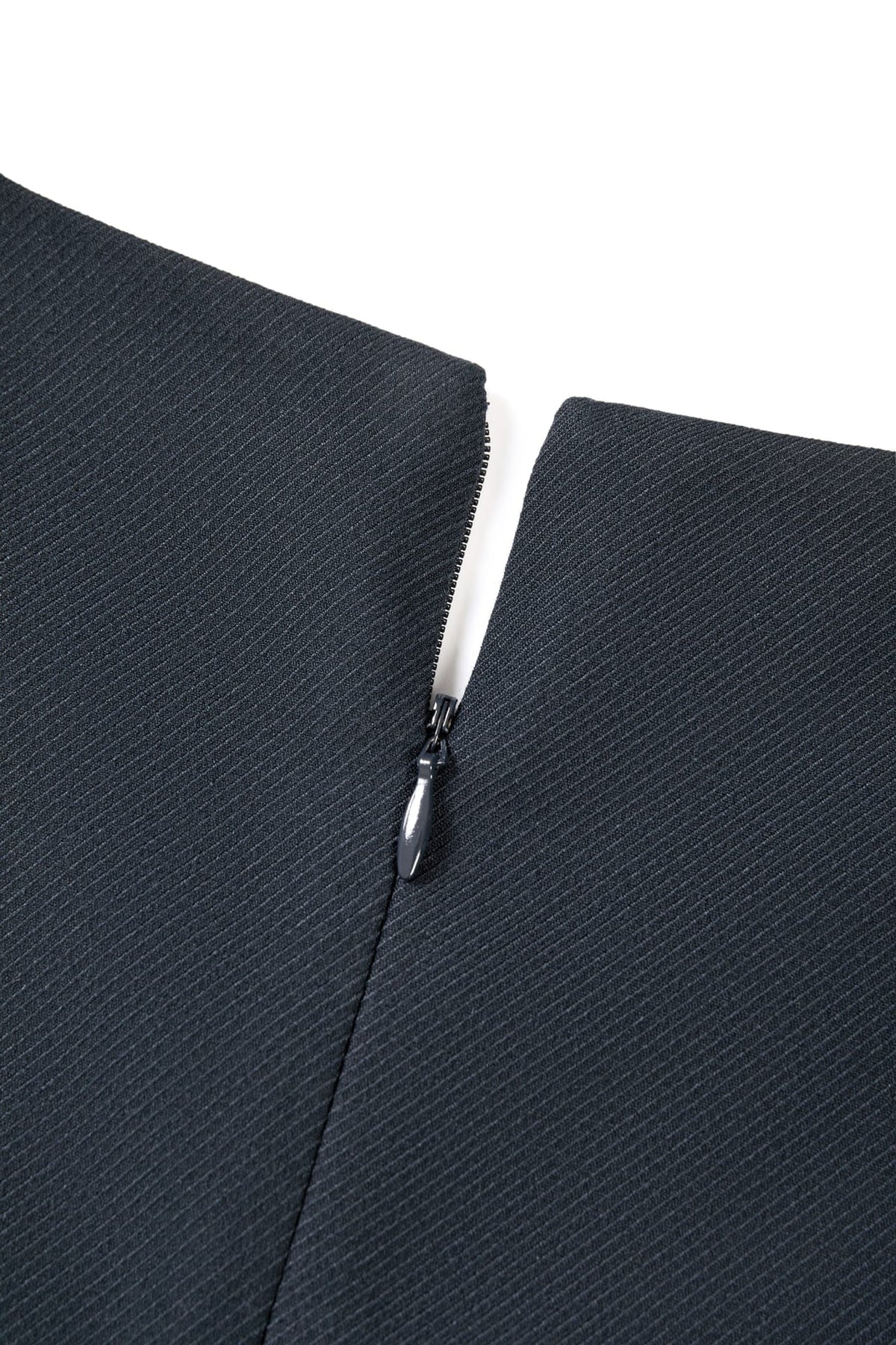 Poly Cavalry Twill Warp Front Comfort Fitted V-Neck Dress
