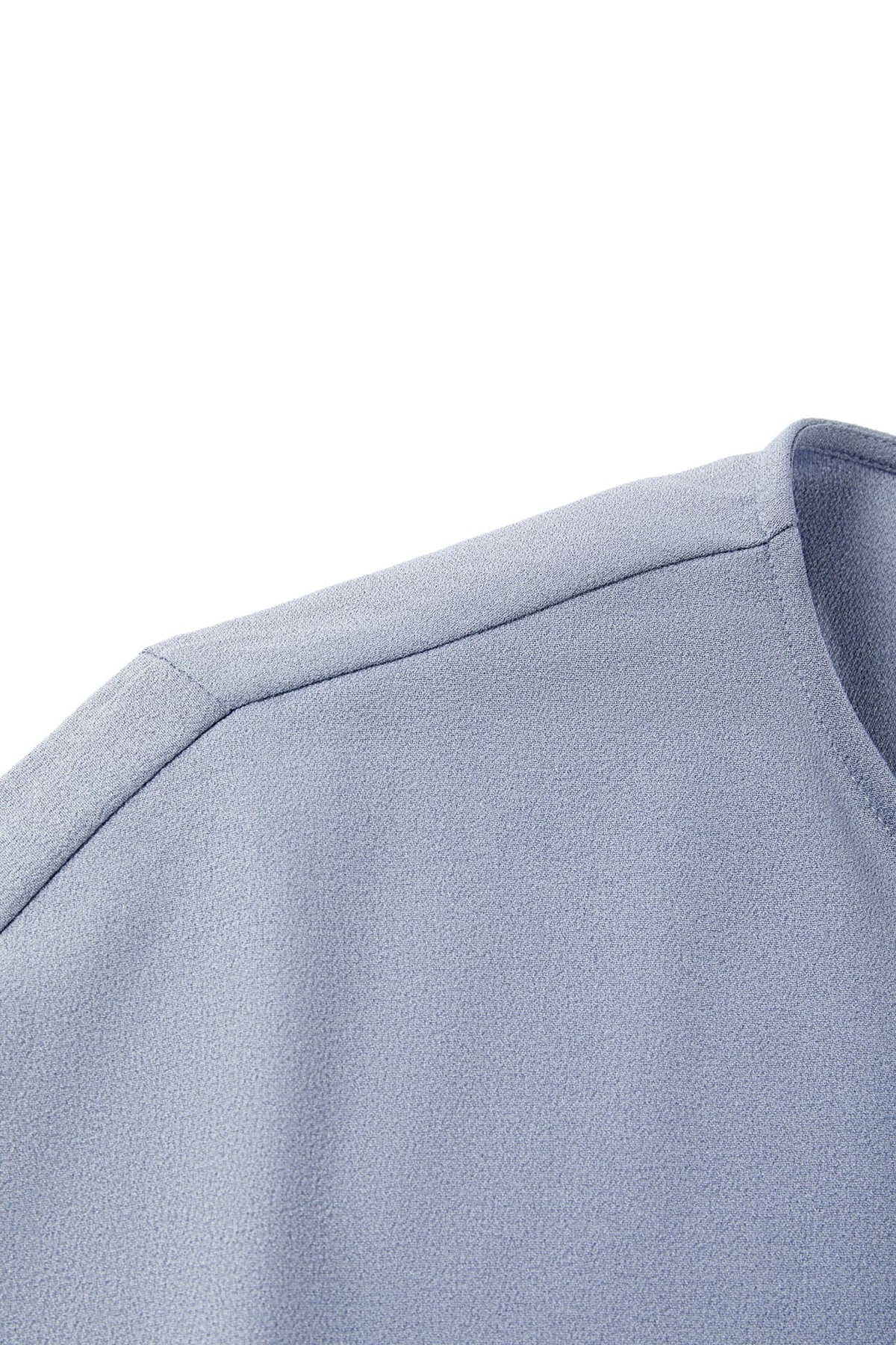 Poly Crepe Crinkle Regular Fit Asymmetrical Collar Blouse
