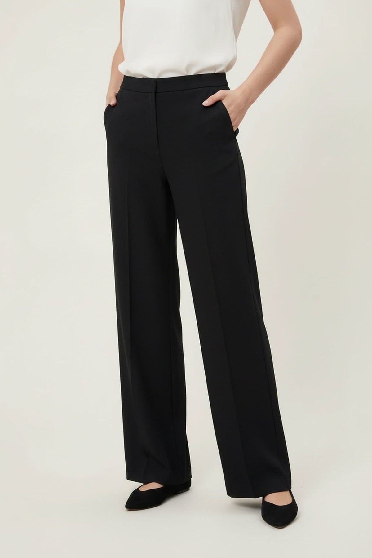 G2000 - Pants - Poly Ottoman Straight Leg Suit Pants - Black - No Fit