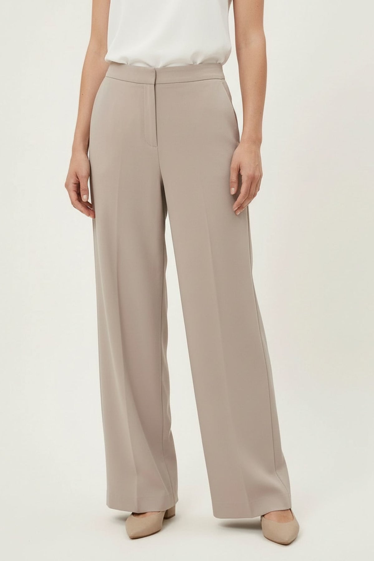 G2000 - Pants - Poly Cavalry Twill Straight Leg Suit Pants - Chinchilla - No Fit
