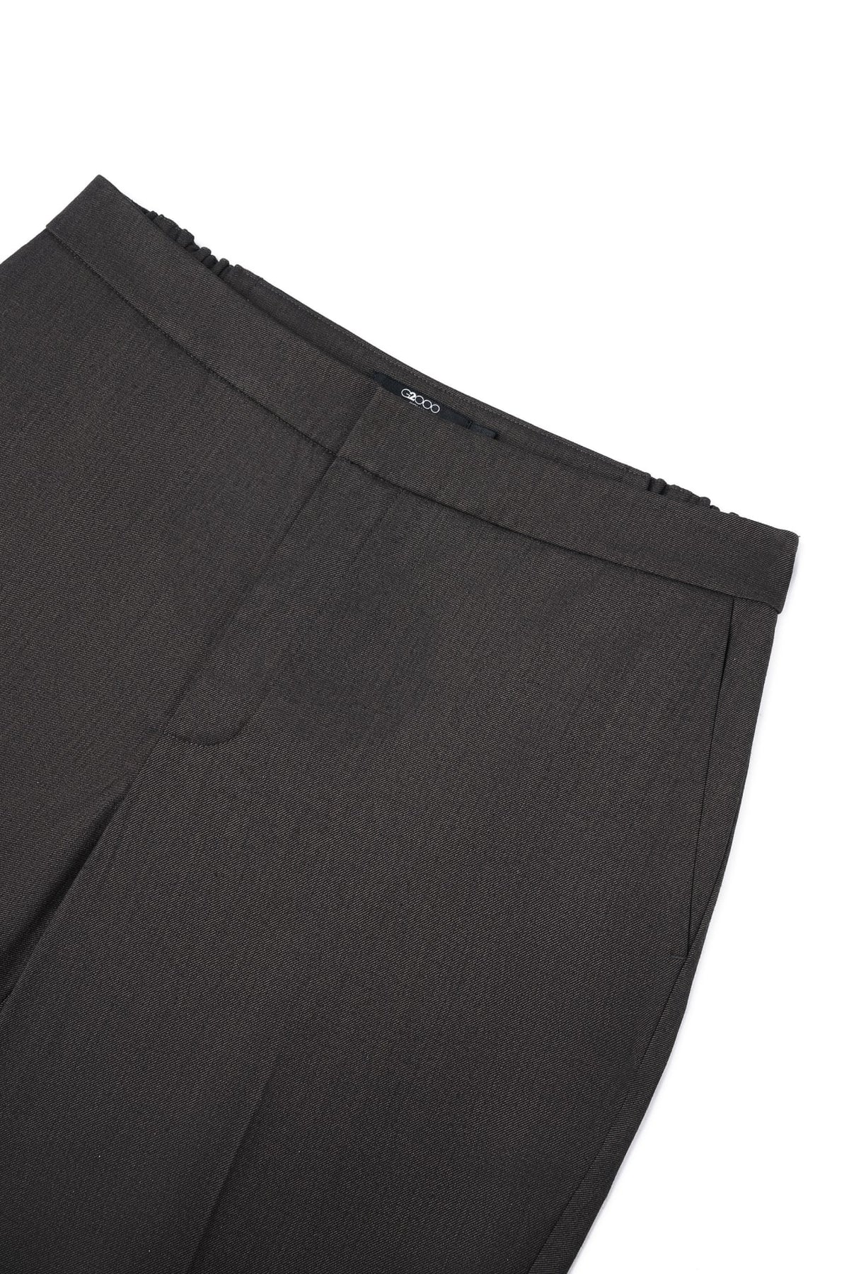 Wool Blend 2-Tone Twill Comfort Cigarette Suit Pants