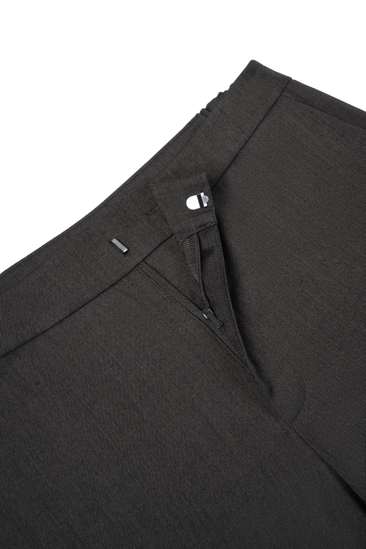 Wool Blend 2-Tone Twill Comfort Cigarette Suit Pants