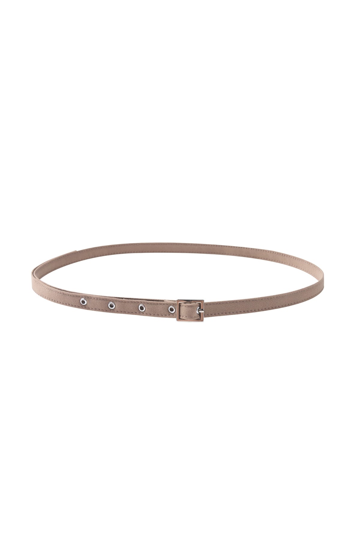 Poly Twill A-Shape Skirt with Belt