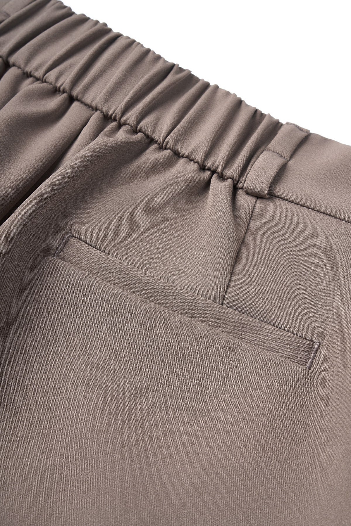 Poly Twill A-Shape Skirt with Belt