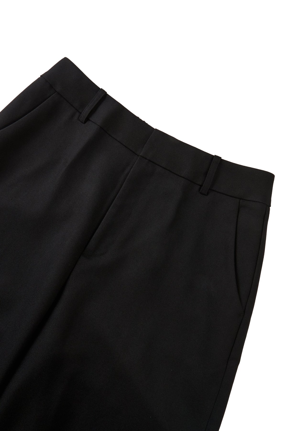 Poly Rayon Twill Straight Leg Casual Pants