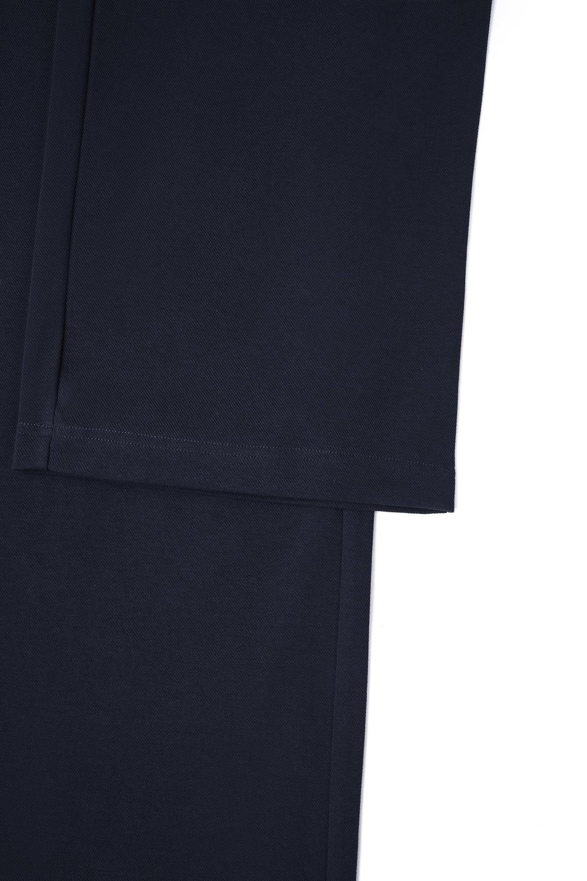 Cotton Blend Pique Twill Straight Leg Casual Pants with Belt