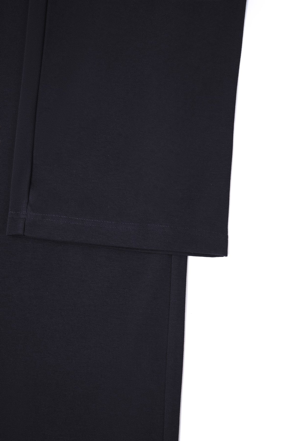 Cotton Blend Pique Twill Straight Leg Casual Pants with Belt