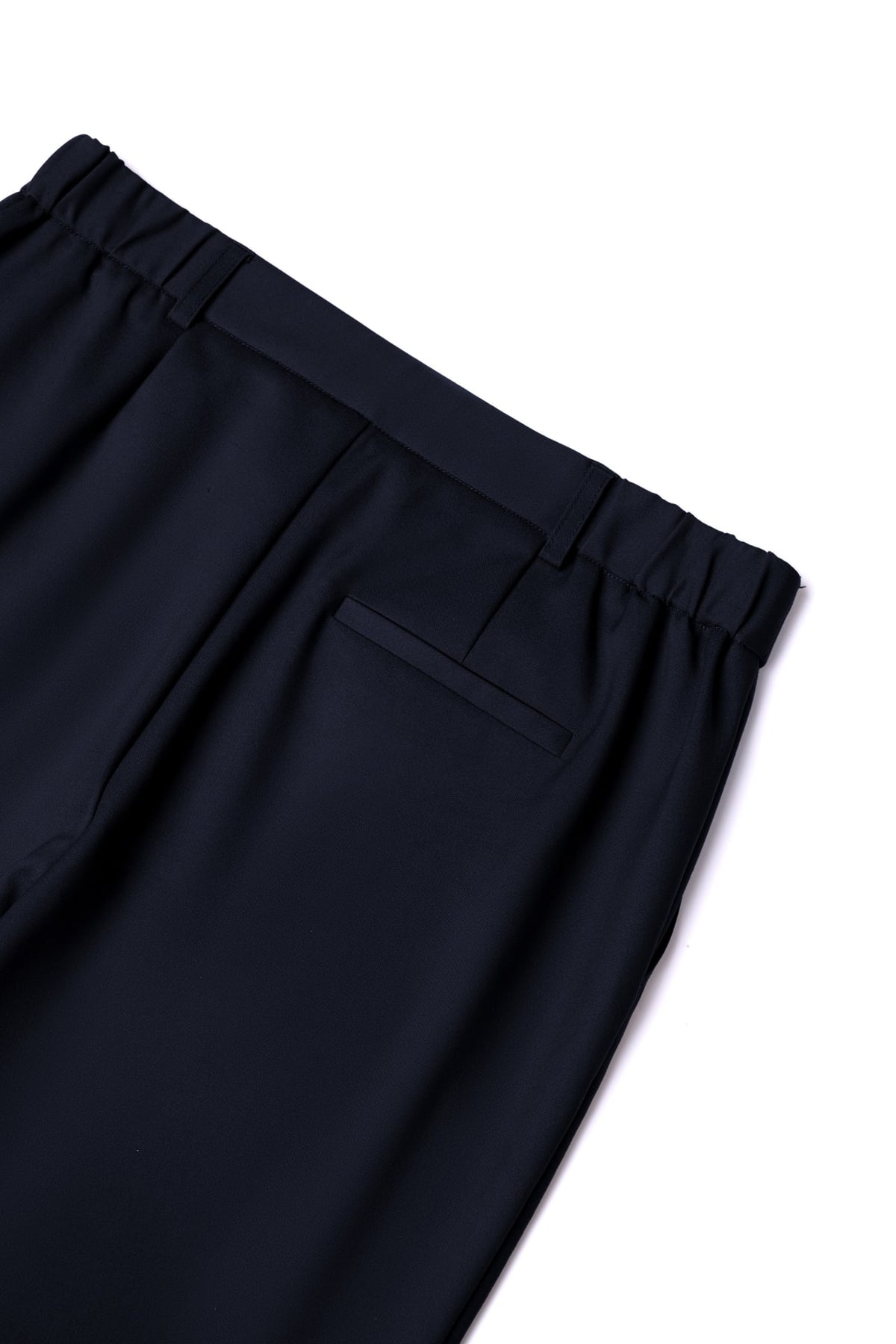 Cotton Nylon Double Weave Skinny Casual Pants with Belt
