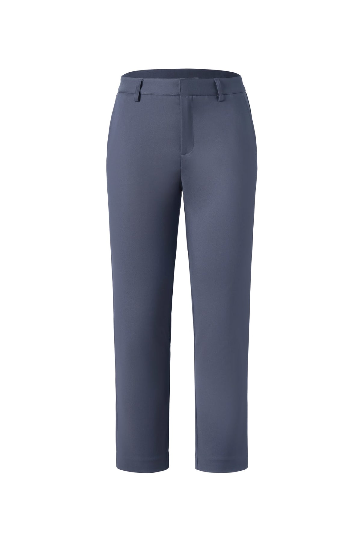Cotton Nylon Double Weave Skinny Casual Pants with Belt